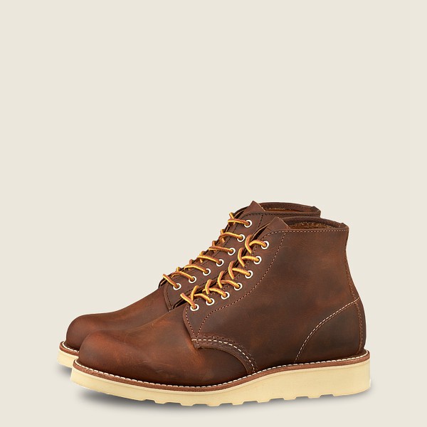 Red Wing Heritage Bot Bayan - 6-Inch Round Toe - Short Rough & Tough Deri - Koyu Kahverengi - 71RGMS